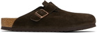 Birkenstock Brown Regular Boston Soft Footbed Slip-on Loafers