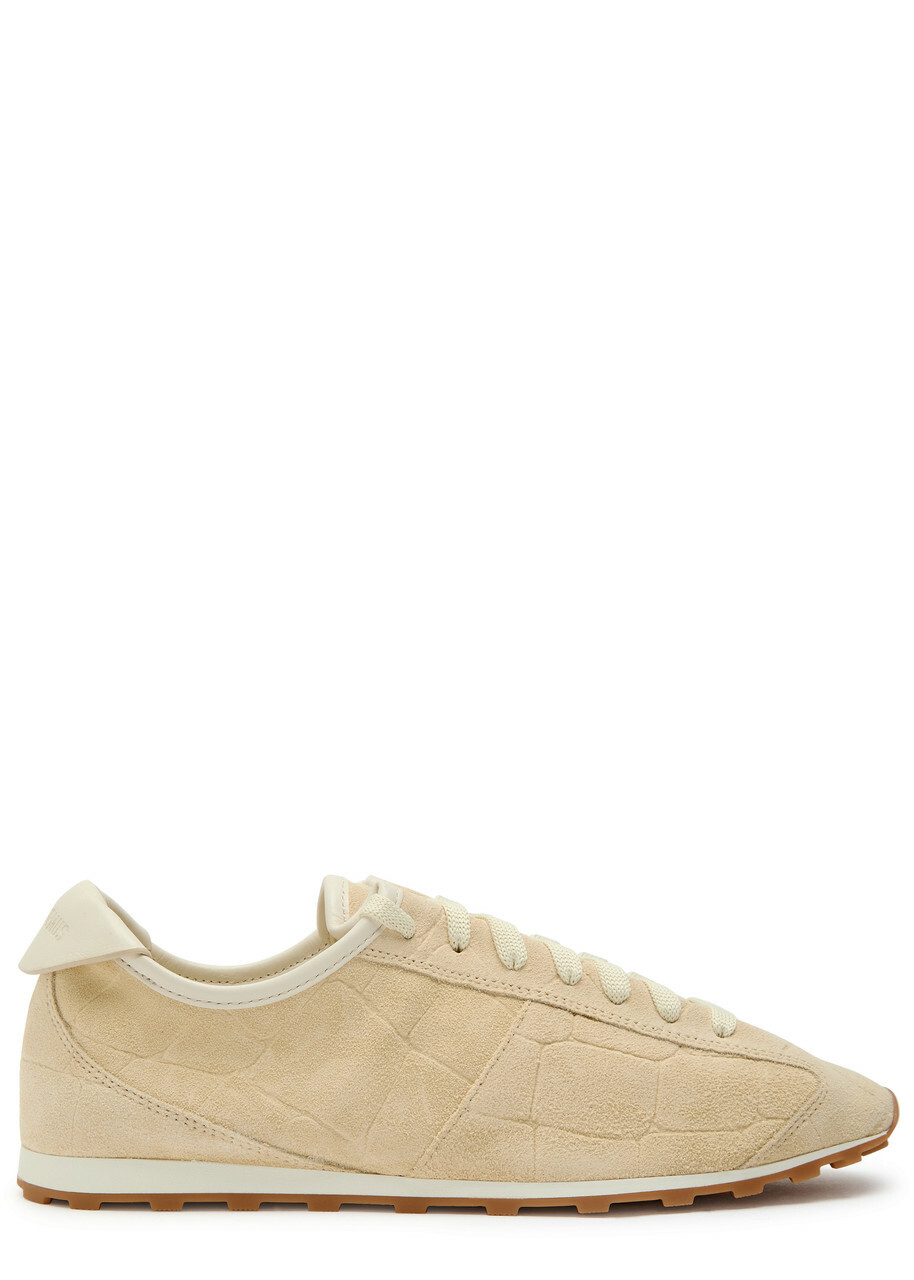 Jacquemus Les Tennis Textured Suede Sneakers Ivory