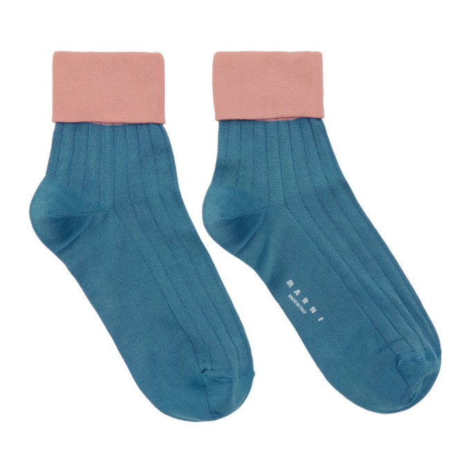 Photo: Marni Blue and Pink Silk Socks
