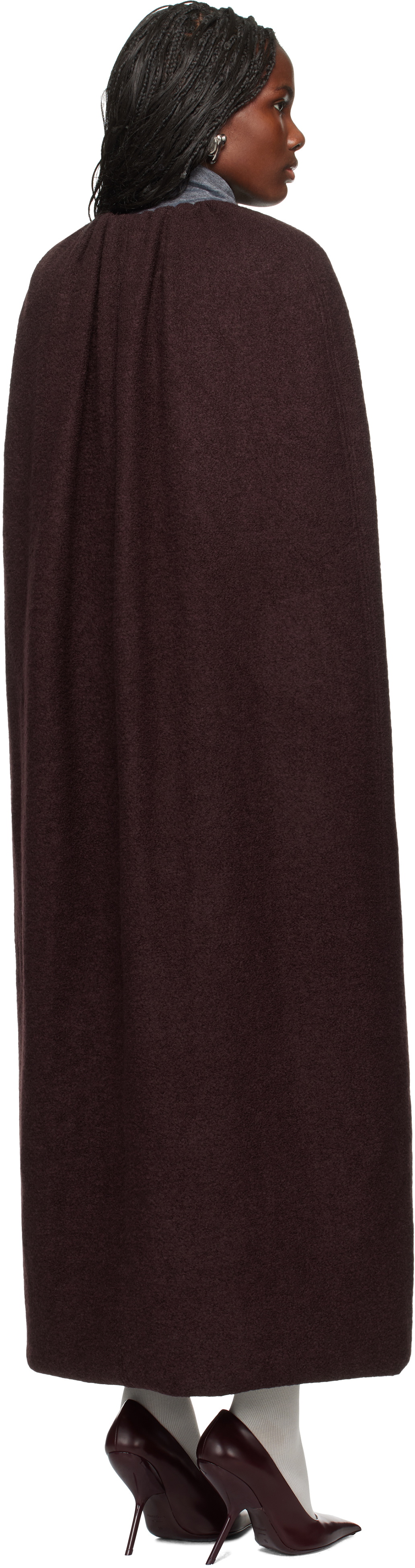 Jil Sander Purple Cape Coat