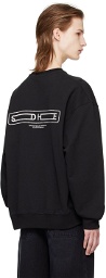 Solid Homme Black Embroidered Sweatshirt