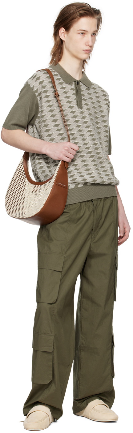AFTER PRAY Khaki Knotted Polo