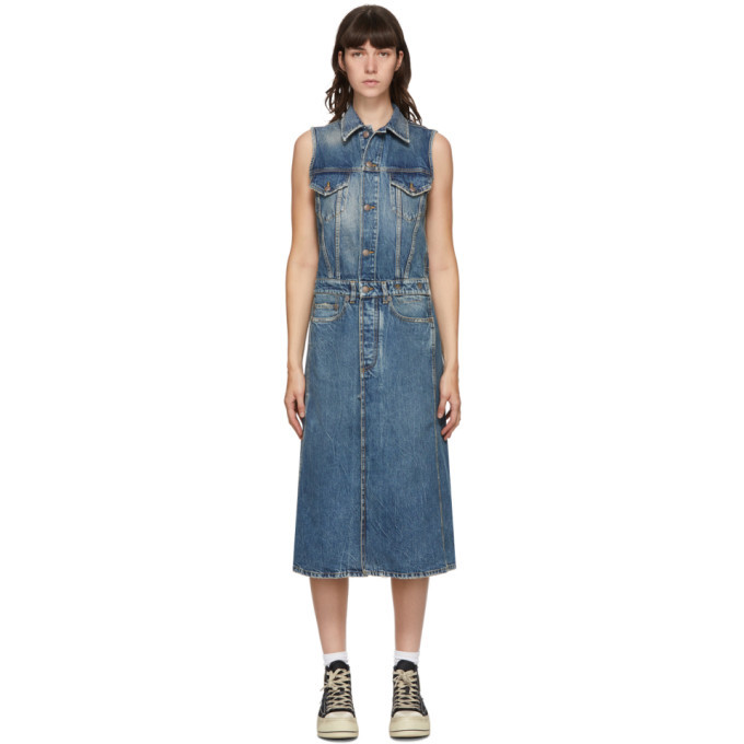 R13 Blue Nico Trucker Coat Dress R13