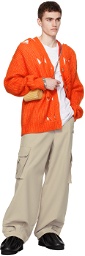 Feng Chen Wang Orange Rib Cardigan