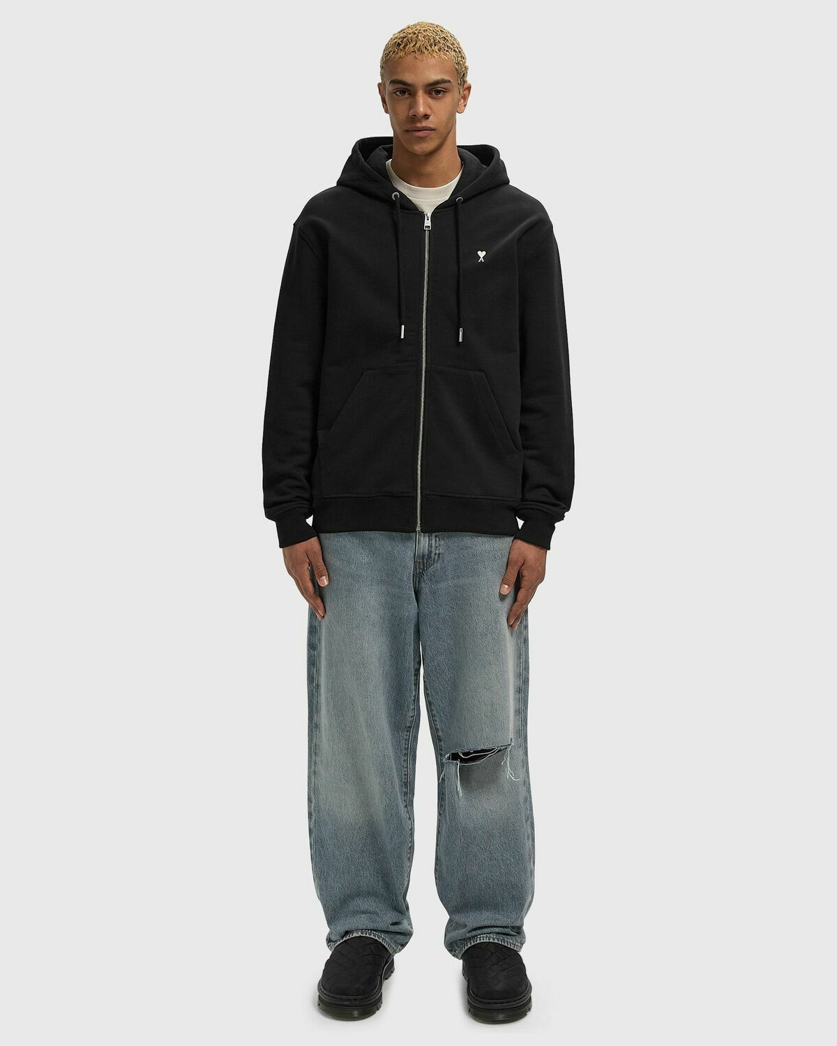 CONTRASTED AMI DE COEUR HOODIE