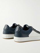 Frescobol Carioca - Otto Suede-Trimmed Leather and Mesh Sneakers - Blue