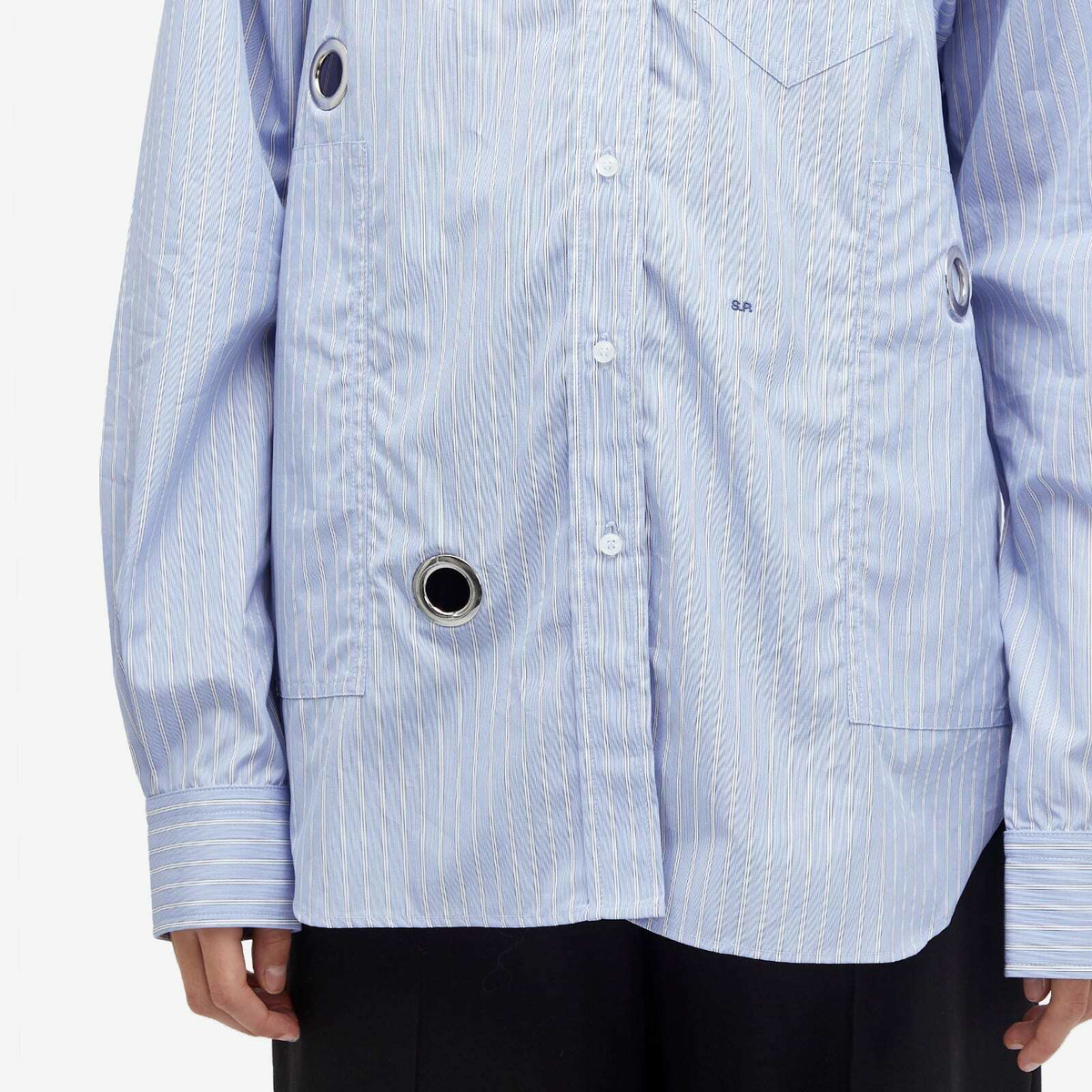 Saks Potts Women's Eyelet William Shirt in Noble Blue