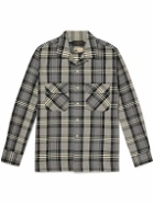 Beams Plus - Convertible-Collar Checked Cotton Shirt - Gray
