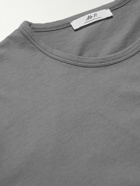 Mr P. - Garment-Dyed Organic Cotton-Jersey T-Shirt - Gray