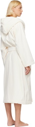 Tekla Off-White Terry Hooded Bathrobe