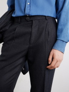 Brunello Cucinelli - Straight-Leg Pleated Virgin Wool Suit Trousers - Blue