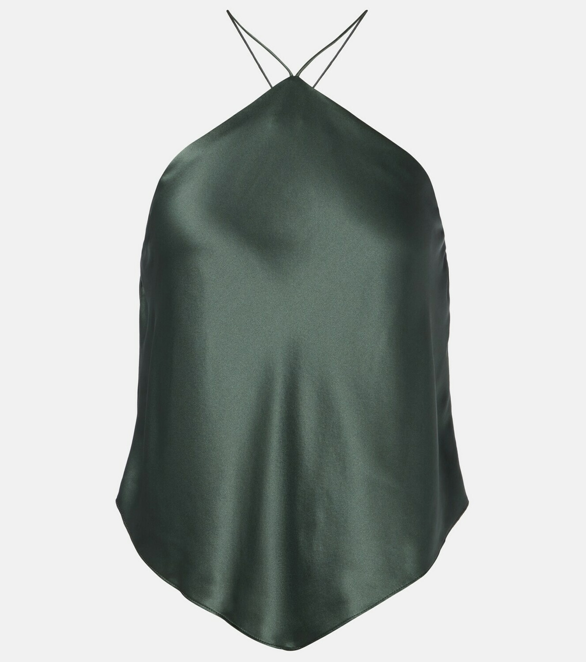 The Sei Halterneck silk charmeuse top
