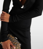 Area Star Stud jersey maxi dress