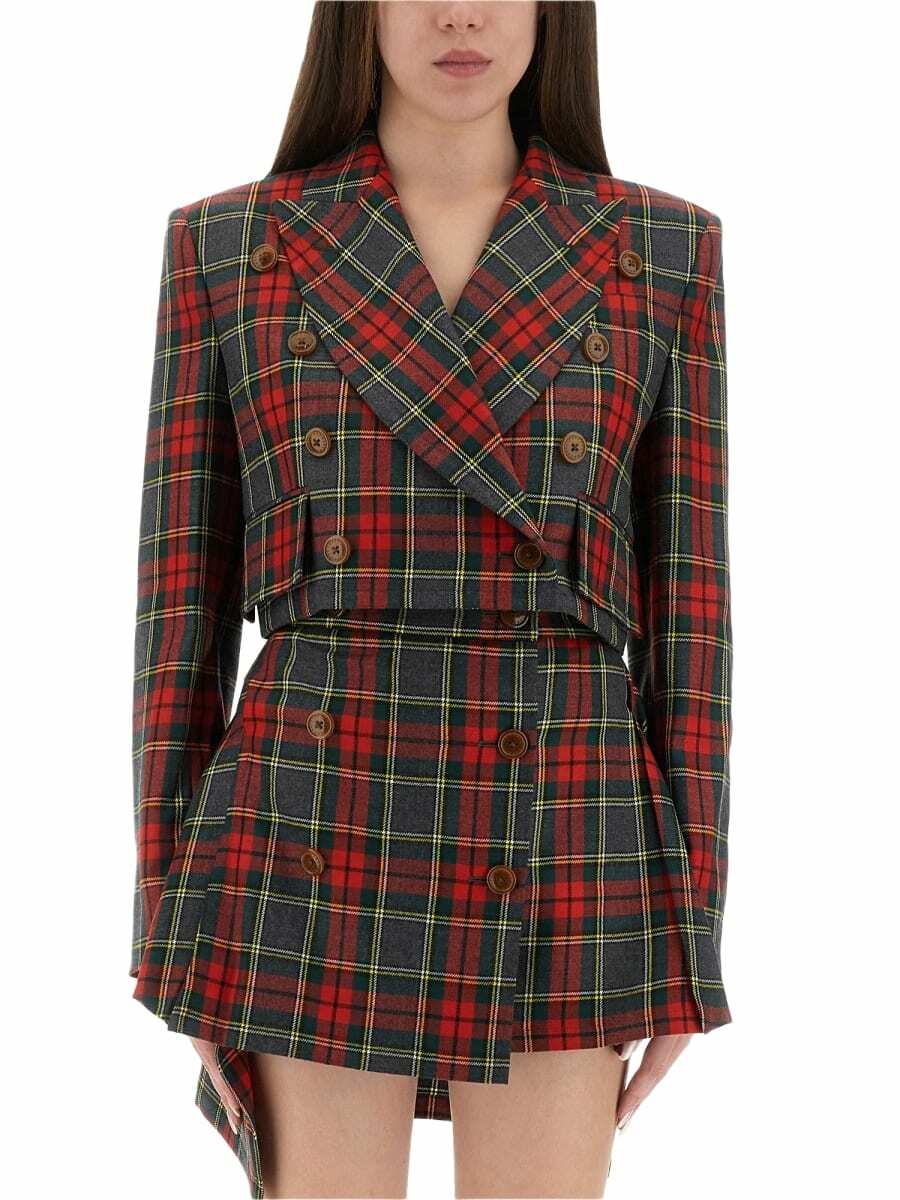 VIVIENNE WESTWOOD ジャケット 25 Plaid virgin wool 1065092 Vivienne Westwood Plaid virgin wool blazer Vivienne Westwood