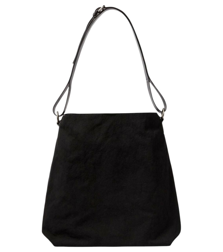 Photo: Dries Van Noten Leather-trimmed canvas shoulder bag