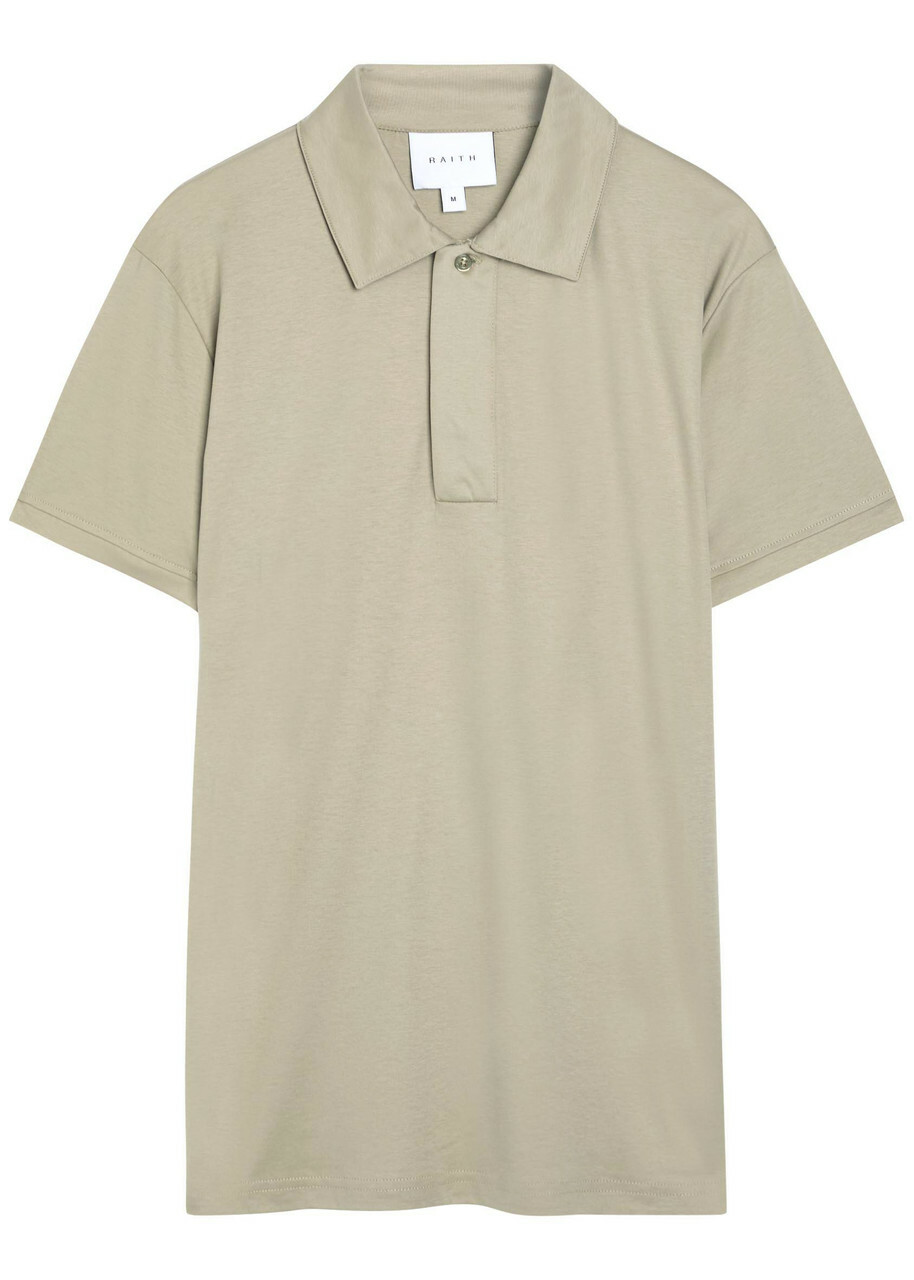 Raith Santi Mercerized Cotton Polo Shirt Sage