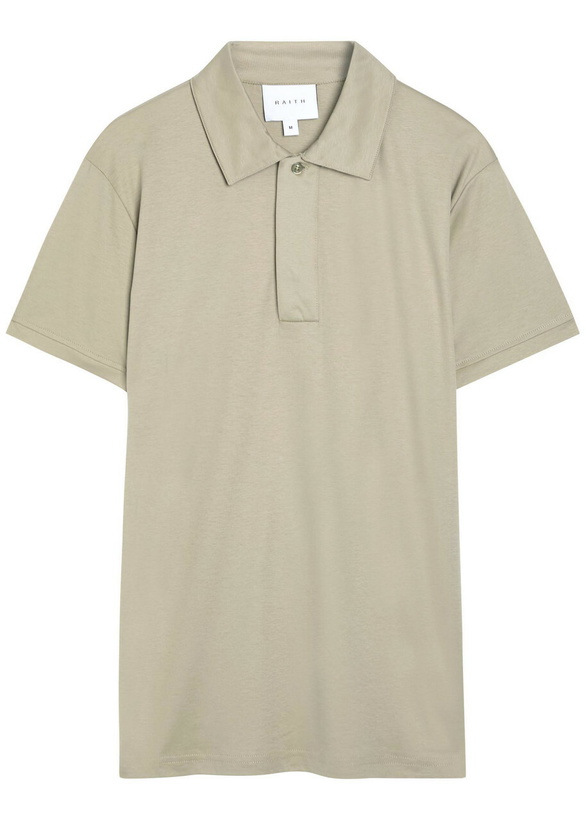 Photo: Raith Santi Mercerized Cotton Polo Shirt Sage