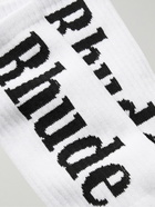 Rhude - Logo-Jacquard Ribbed Cotton-Blend Socks