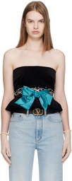 Valentino Black Velvet Tank Top