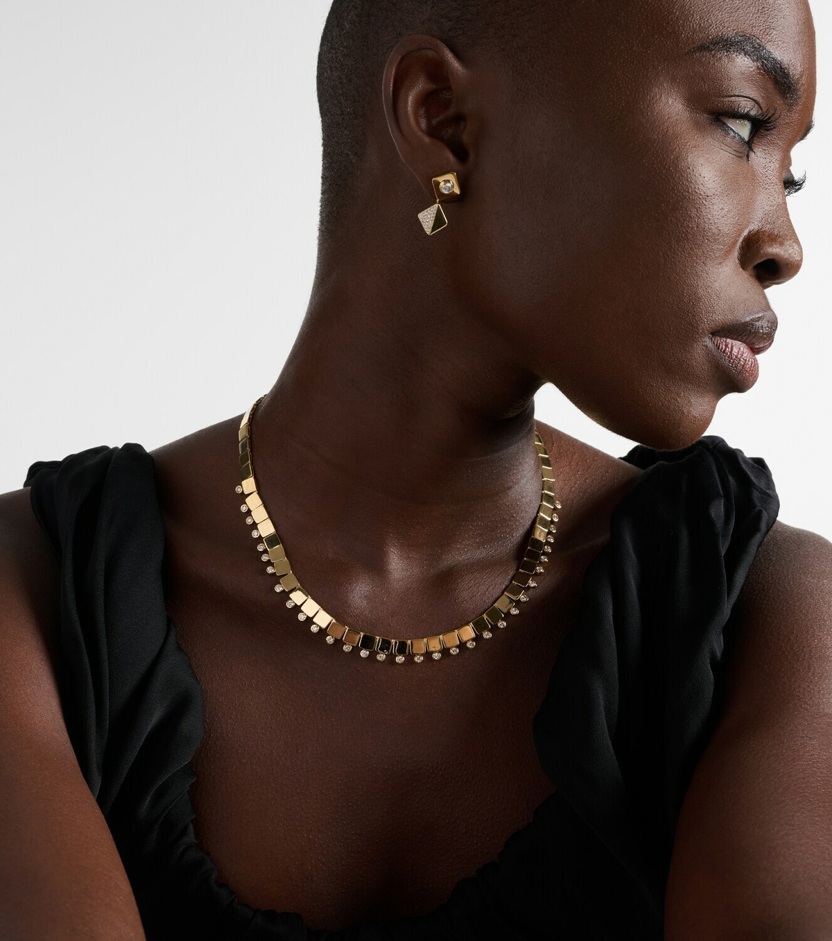 Ileana Makri 18kt gold necklace with diamonds