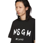 MSGM Black Artist Logo T-Shirt