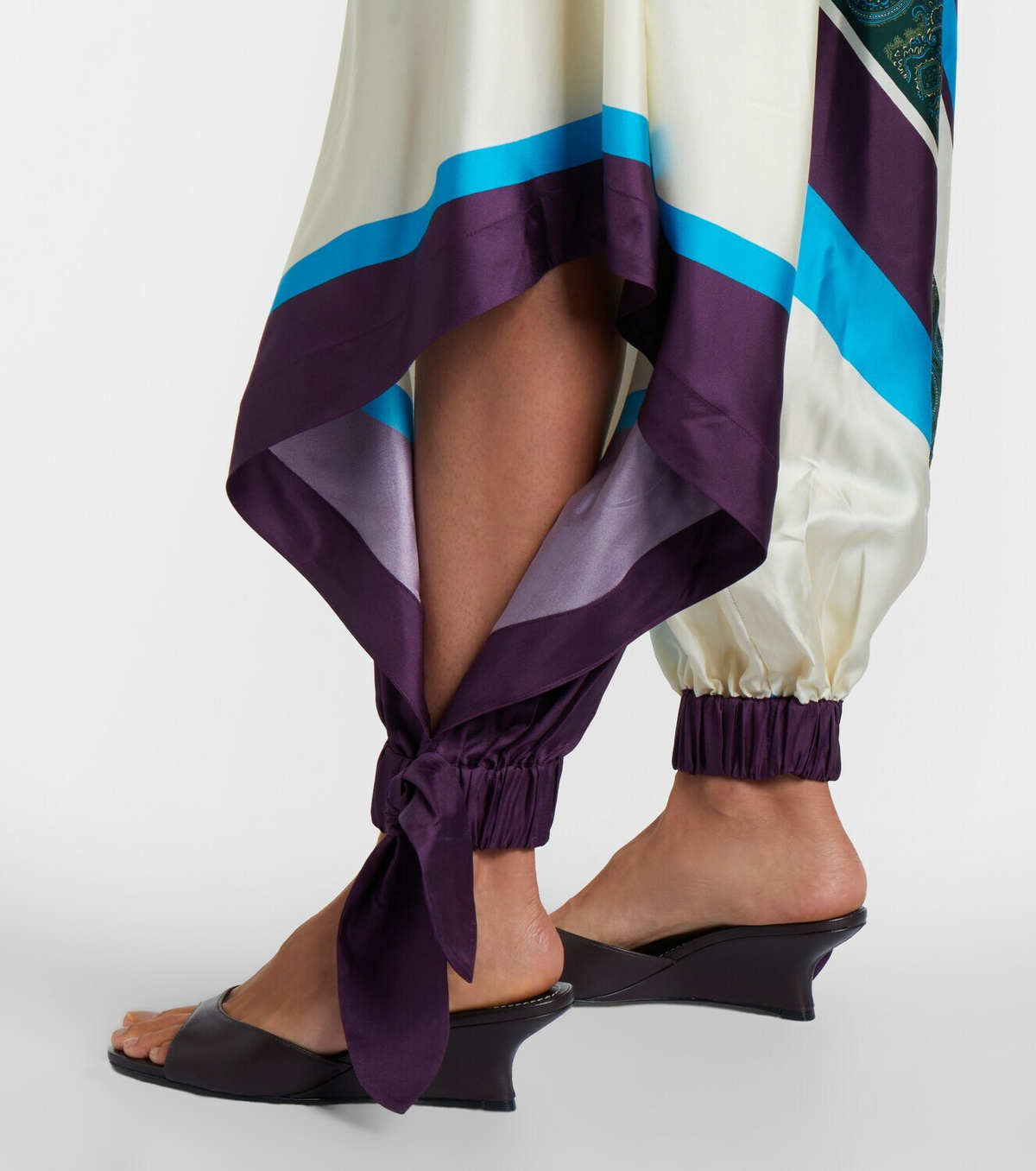 Alémais Joni printed silk twill balloon pants