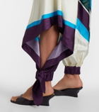 Alémais Joni printed silk twill balloon pants