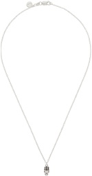 Stolen Girlfriends Club SSENSE Exclusive Silver Dusted Skull Necklace