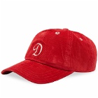 Drake's Men's D Logo Cord Cap in Red