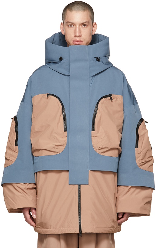 Photo: A. A. Spectrum Blue & Taupe Alfire Down Jacket