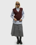ROTATE Birger Christensen KNIT V-NECK VEST Red Womens Pullover