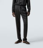 Rubinacci Reversible silk straight pants