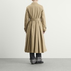 Damson Madder Women's Sofia Pleated Trench Coat in Stone