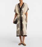 Velvet Amira printed cotton kaftan