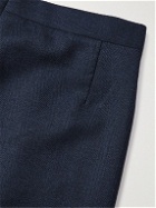 Giuliva Heritage - Vito Straight-Leg Herringbone Wool-Tweed Trousers - Blue