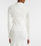 Victoria Beckham Mila ribbed-knit zip-up top