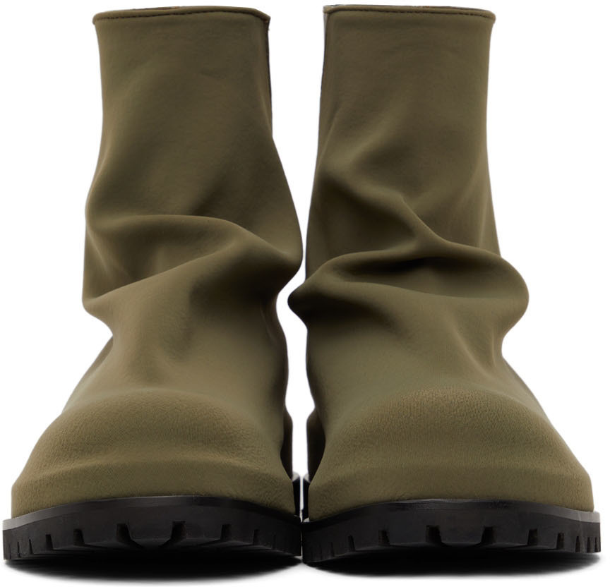 424 Khaki Low Zip-Up Boots 424 424 Khaki Low Zip-Up Boots 424