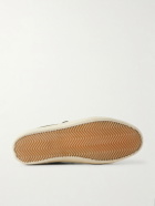 Golden Goose - Soul Star Leather-Trimmed Distressed Suede Sneakers - Green