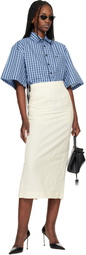 WILLY CHAVARRIA Off-White Tubo Midi Skirt