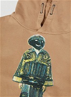 Graphic Print Hooded Sweatshirt in Camel
