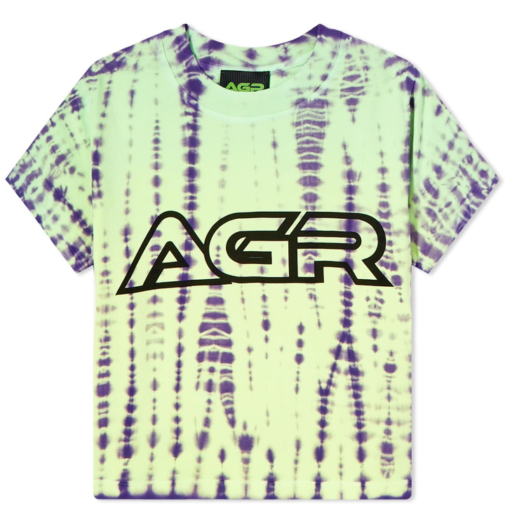 Photo: AGR Women's Logo Baby T-Shirt in G/Y Crackle