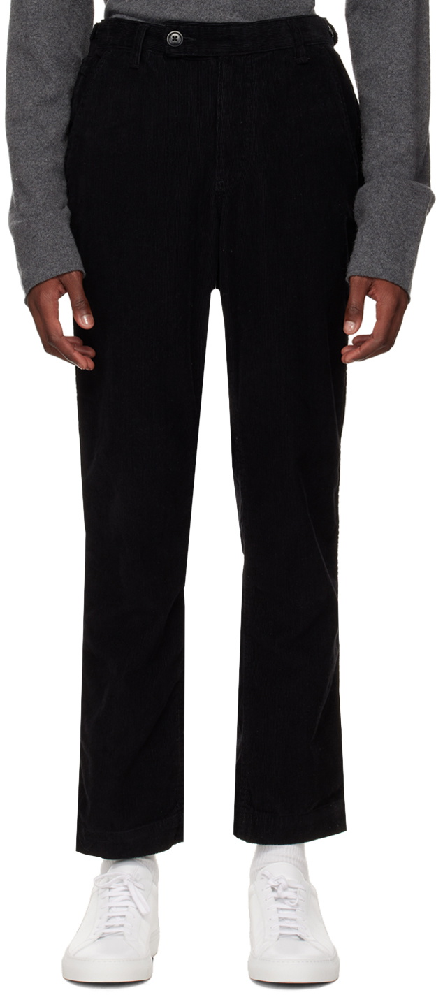 Corridor Black Buttoned Tab Trousers Corridor