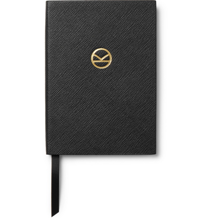 Photo: Kingsman - Smythson Soho Cross-Grain Leather Notebook - Black