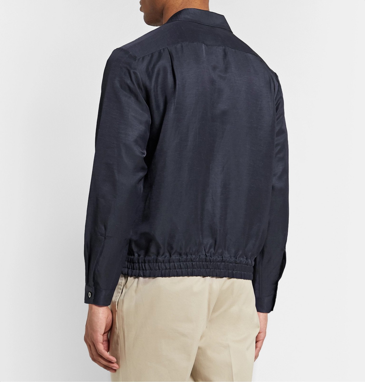 Camoshita - Camp-Collar Linen-Blend Overshirt - Blue