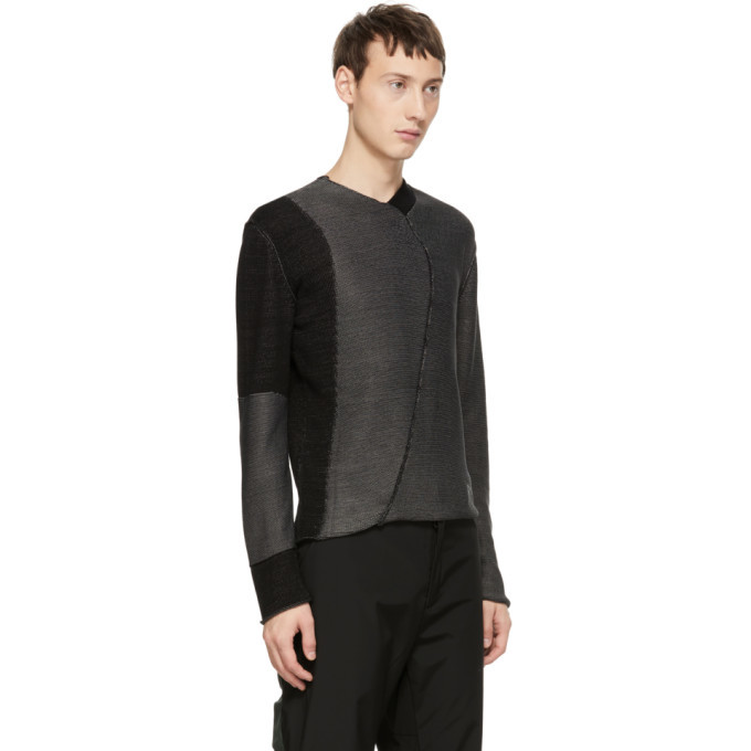 Kiko Kostadinov Black and Grey Four-Way Knit Sweater Kiko Kostadinov