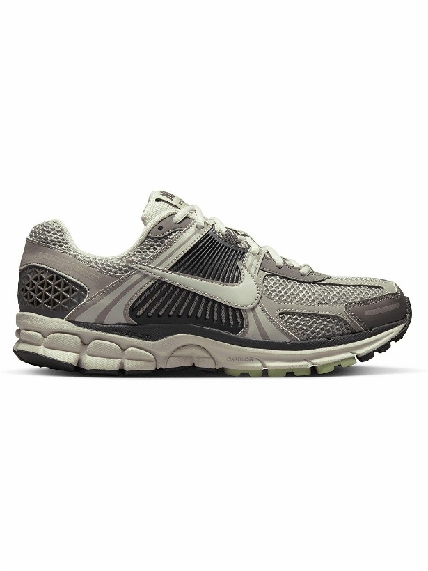 Photo: Nike - Zoom Vomero 5 Rubber-Trimmed Mesh and Leather Sneakers - Gray