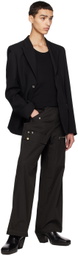 Dion Lee Black Slouchy Pocket Cargo Pants