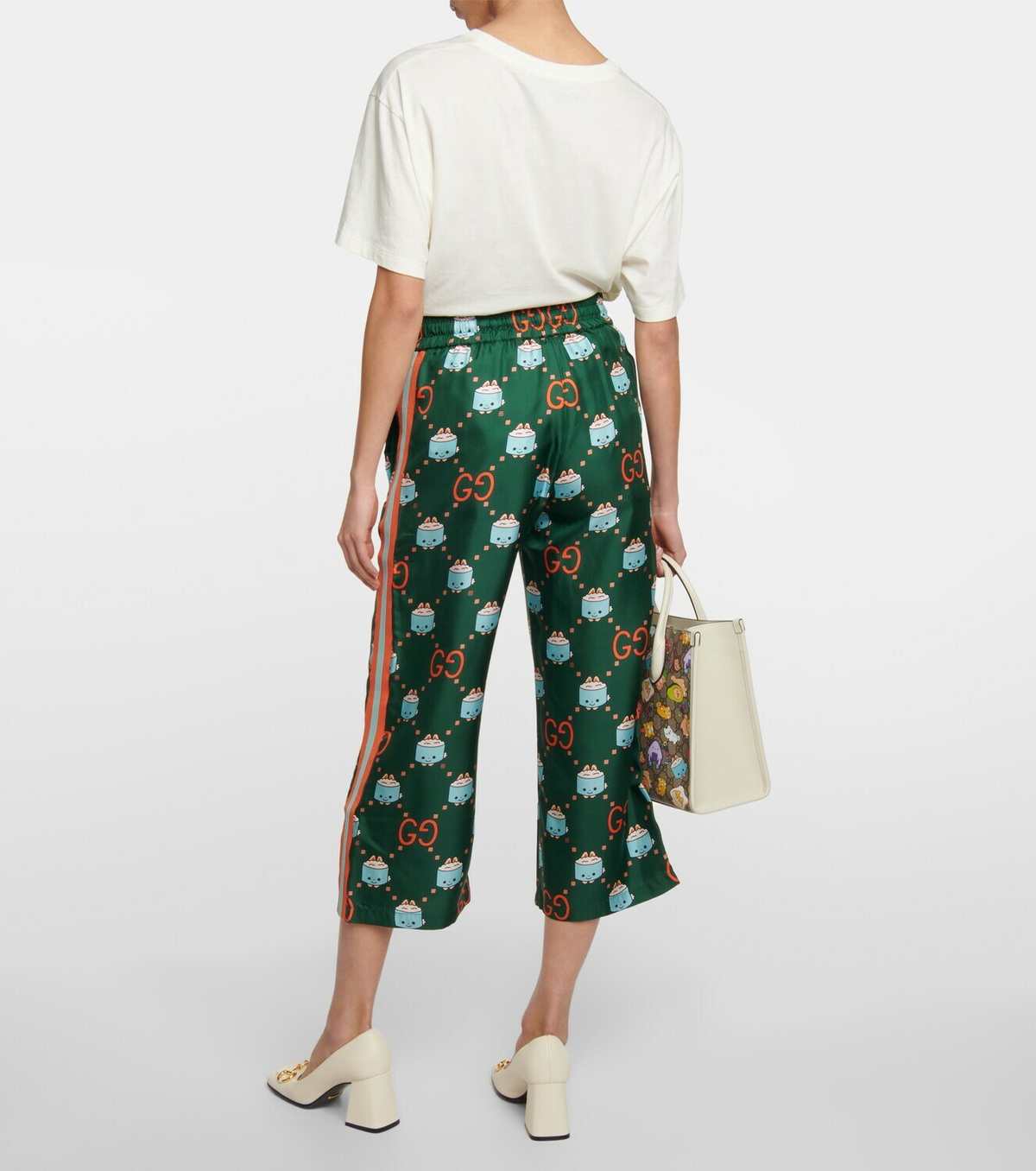 Gucci - Logo silk sweatpants