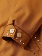 Small Talk - Throwing Fits Studded Wool-Gabardine Jacket - Brown