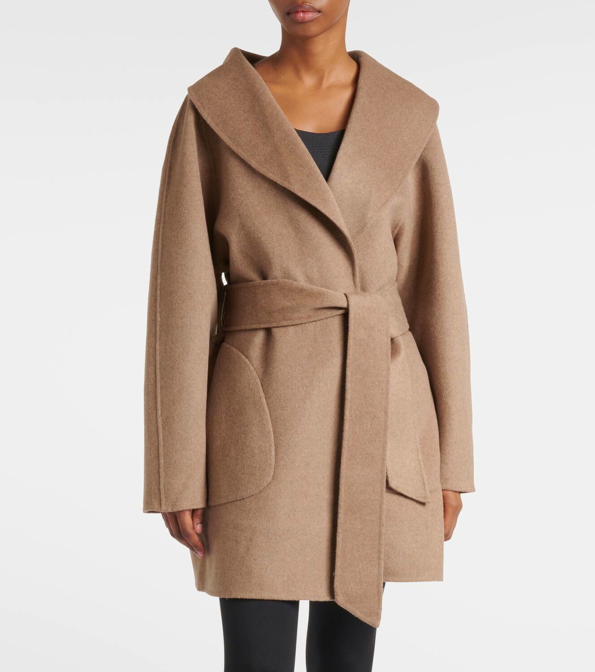 Varley Edgemere wool-blend wrap coat Varley